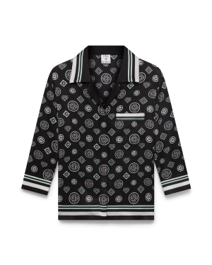 Monogram Pyjama Silk Satin Shirt