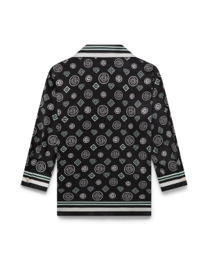 Monogram Pyjama Silk Satin Shirt