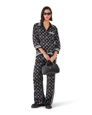 Monogram Pyjama Silk Satin Shirt