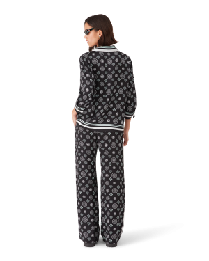 Monogram Pyjama Silk Satin Shirt