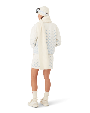 Embroidered Gradient Monogram Fleece Mini Skirt