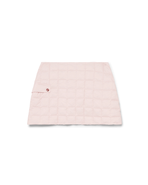 Nylon Quilted Mini Skirt