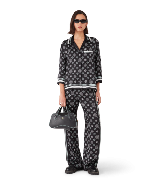 Monogram Pyjama Silk Satin Trousers