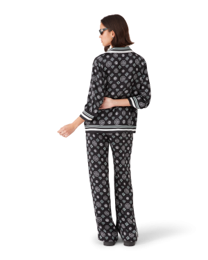 Monogram Pyjama Silk Satin Trousers