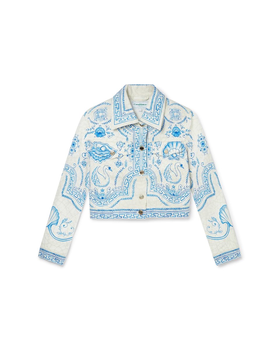 Plat A Dessert Classic Printed Denim Jacket