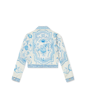 Plat A Dessert Classic Printed Denim Jacket