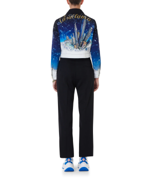 Vol Au Nuit Classic Printed Denim Jacket