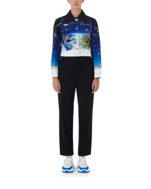 Vol Au Nuit Classic Printed Denim Jacket