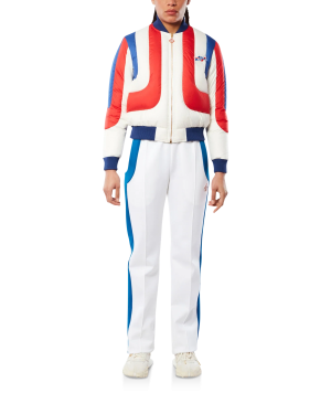 Curve Panel Puffer Bomber Jacket