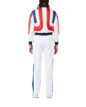 Curve Panel Puffer Bomber Jacket