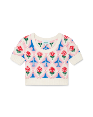 Cropped Argyle Jumper