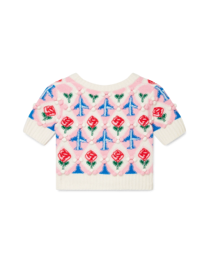 Cropped Argyle Jumper