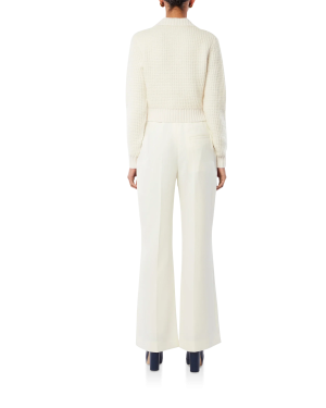 Cropped Waffle Knit Cardigan