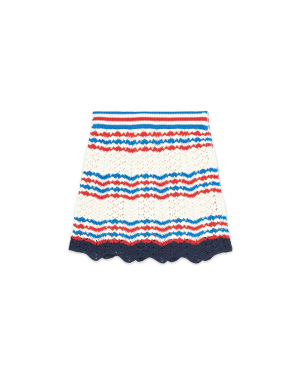 Crochet Chevron A-Line Skirt