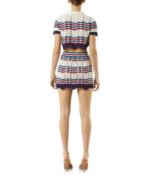 Crochet Chevron A-Line Skirt