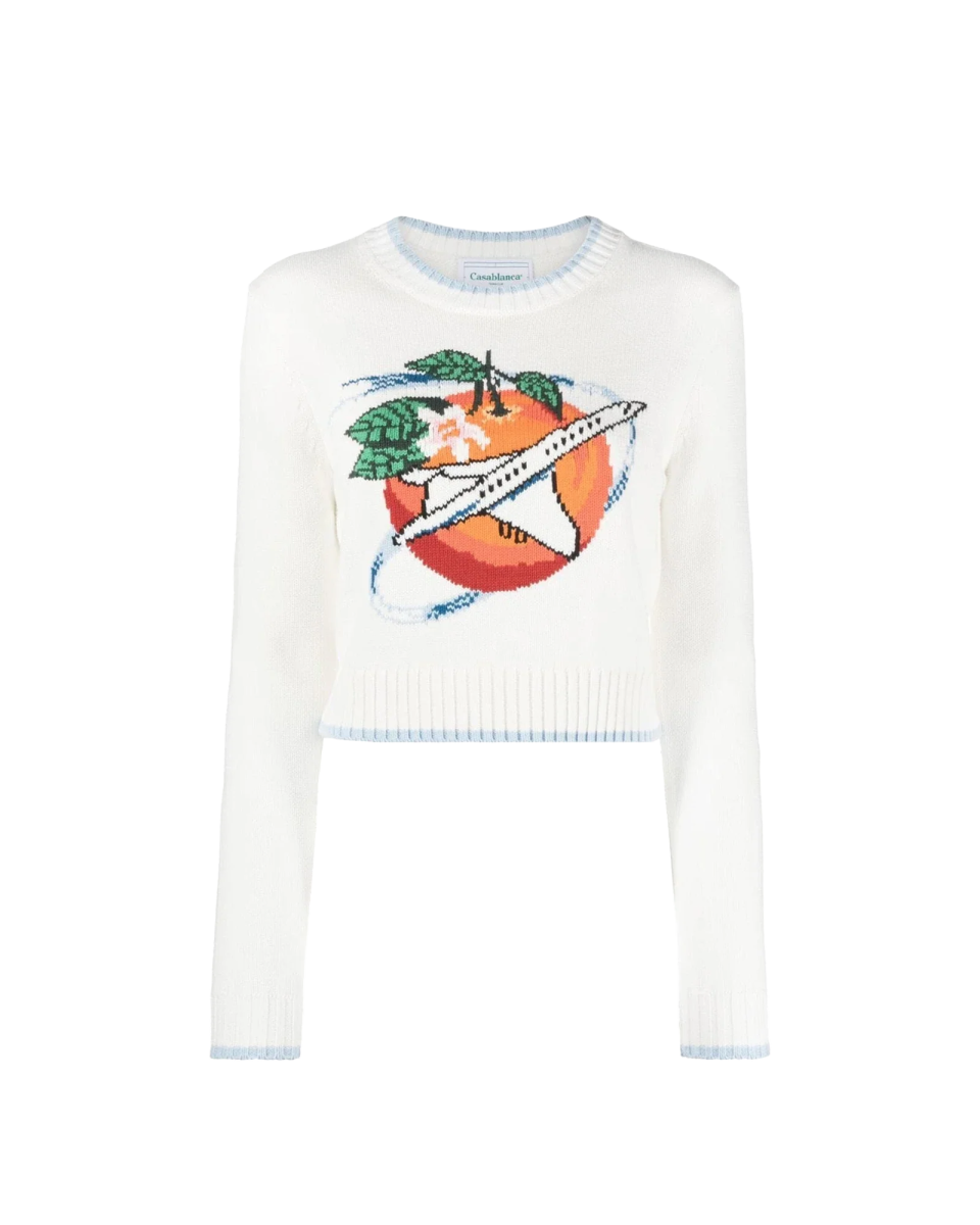 Orbite Autour De L'Orange Crew Neck Jumper