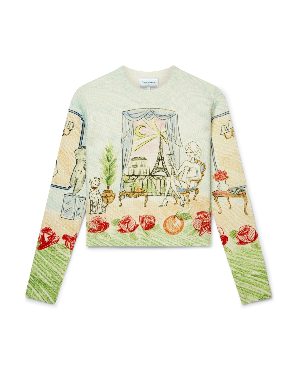 L'Appartement De Reve Printed Crew Neck Jumper