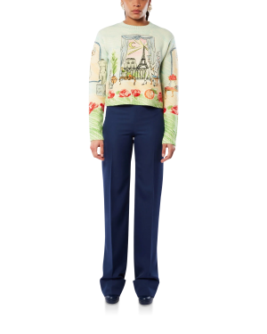 L’Appartement De Reve Printed Crew Neck Jumper