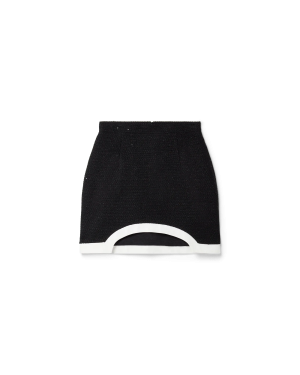 Curved Hem Mini Skirt