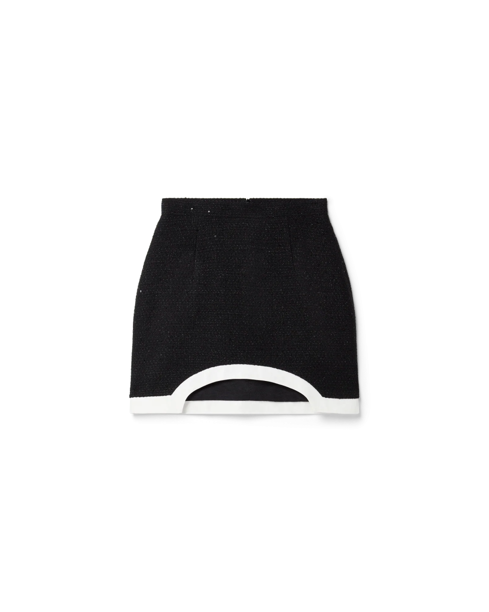 Curved Hem Mini Skirt