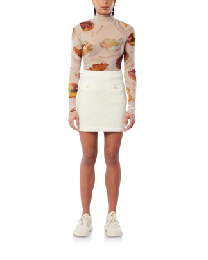 Off-White Terry Mini Skirt