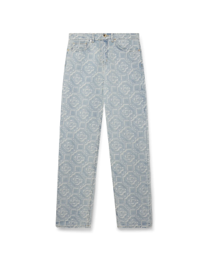 Bleached Classic Monogram Straight Leg Jeans