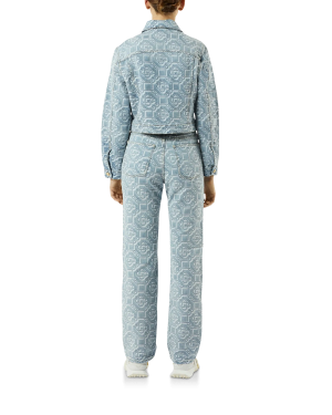 Bleached Classic Monogram Straight Leg Jeans