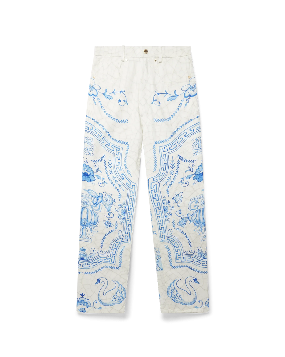 Plat A Dessert Printed Straight Leg Jeans