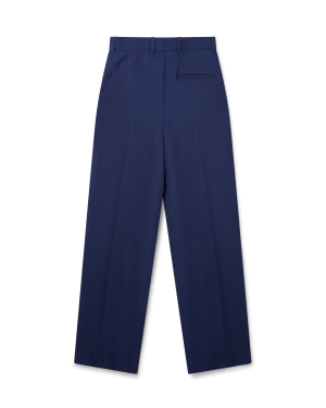 Navy Wide Leg Trousers