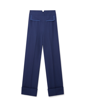 Navy Waist Panel Trousers