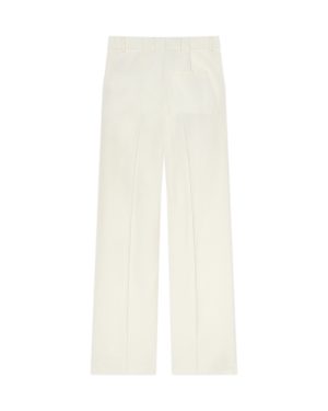 White Wool Tailoring Trousers