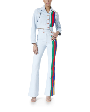 Rainbow Embroidery Jeans