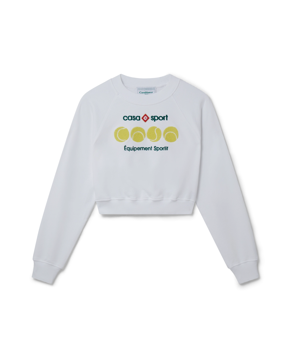 Casa Sport Tennis Balls Cropped Sweatshirt
