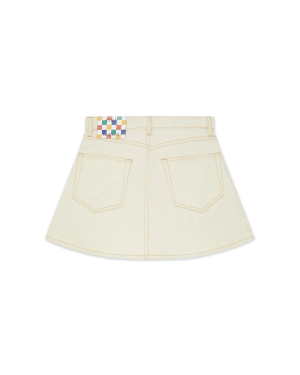 Monogram Denim Skirt