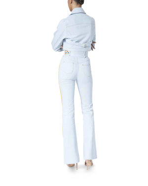 Rainbow Cropped Denim Jacket