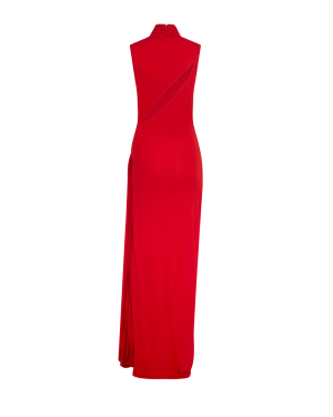 Sleeveless Side Split Column Dress