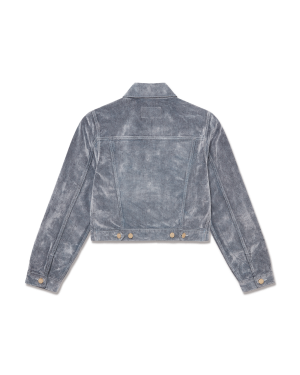 Peach Texture Denim Jacket