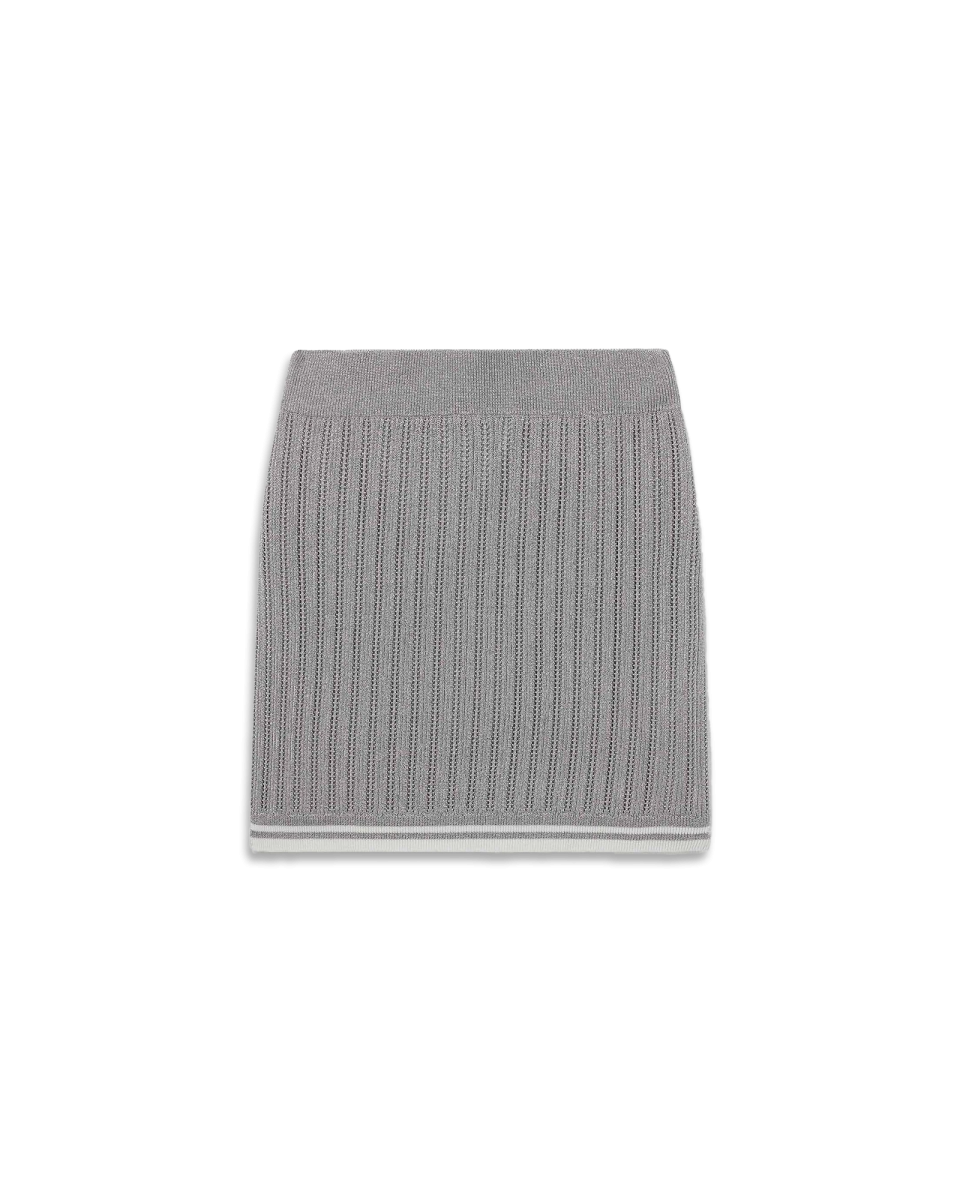 Silver Knit Skirt
