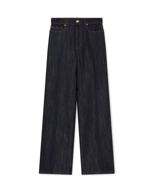 Washed Indigo Silver Lurex Jeans