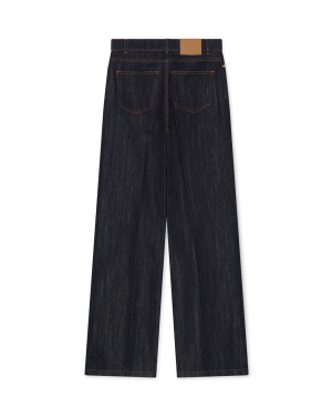 Washed Indigo Silver Lurex Jeans