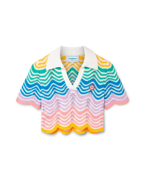 Gradient Wave Crochet Top