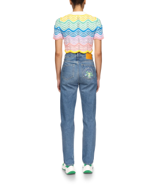 Gradient Wave Crochet Top