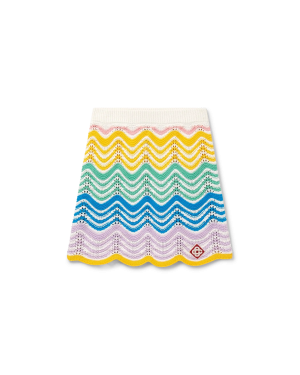 Gradient Wave Crochet Skirt