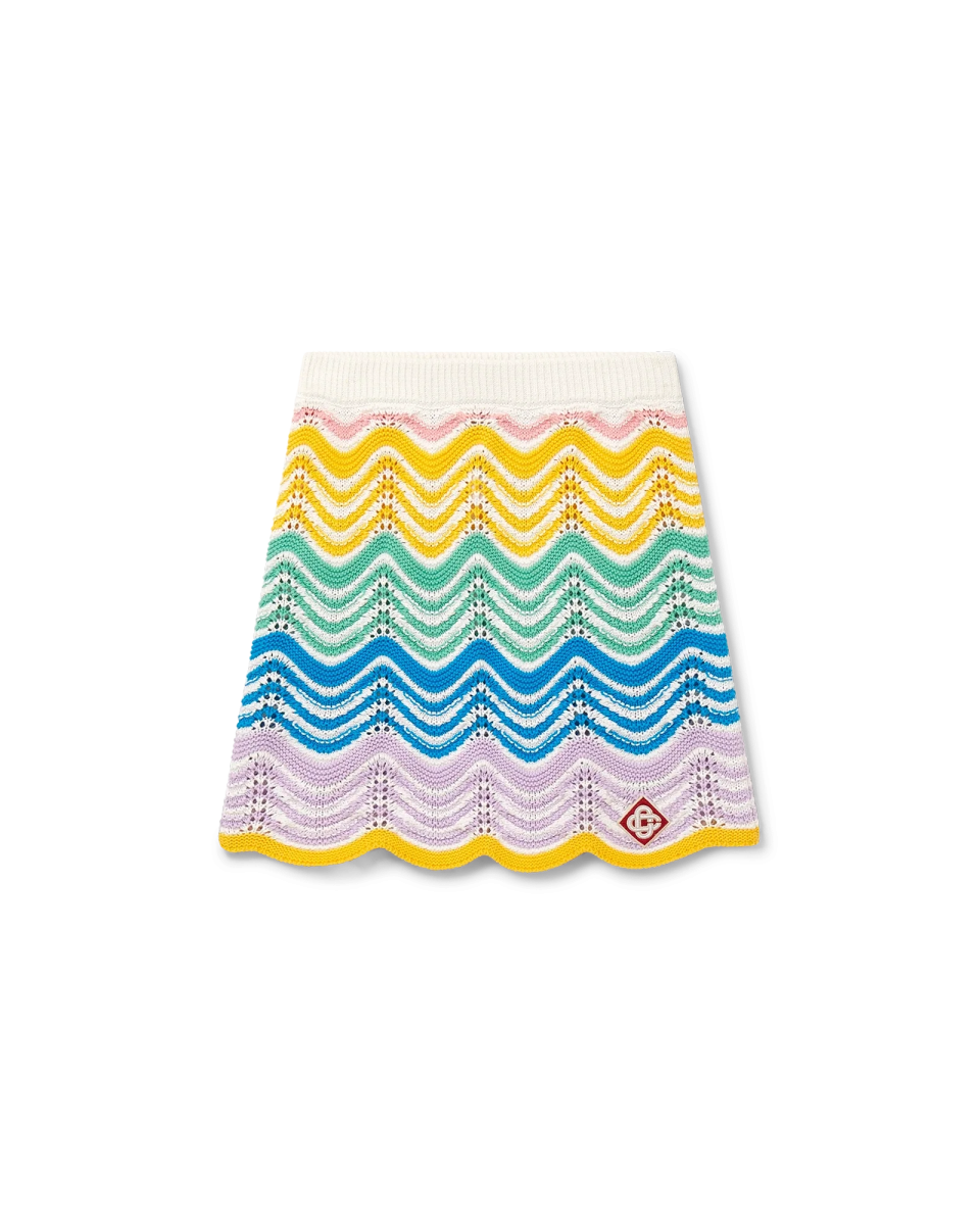 Gradient Wave Crochet Skirt