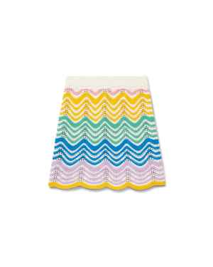 Gradient Wave Crochet Skirt