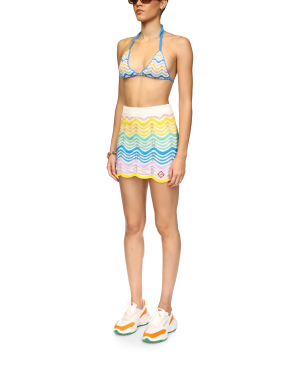 Gradient Wave Crochet Skirt