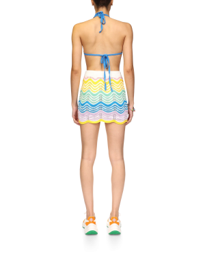 Gradient Wave Crochet Skirt