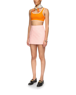 Monogram Quilted Skirt