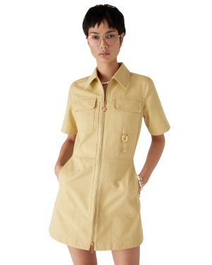 Cotton Monogram Jacquard Dress