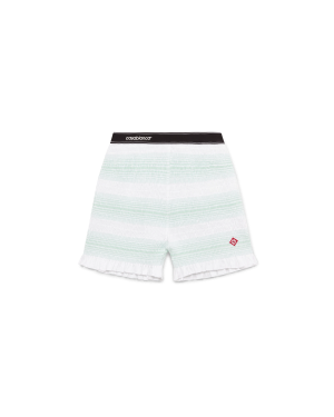 Stripe Shirred Shorts